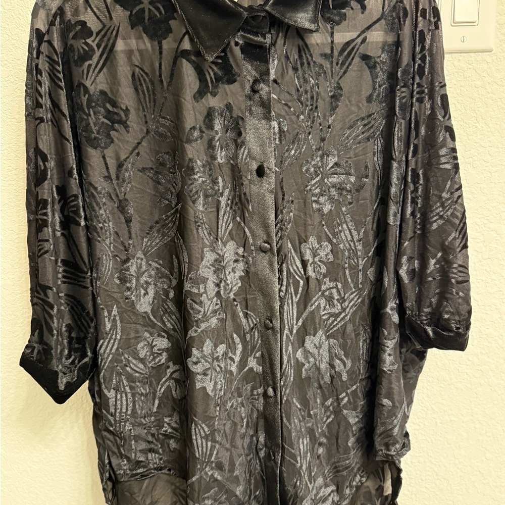 Entro Black and Gray Floral Men's Shirt